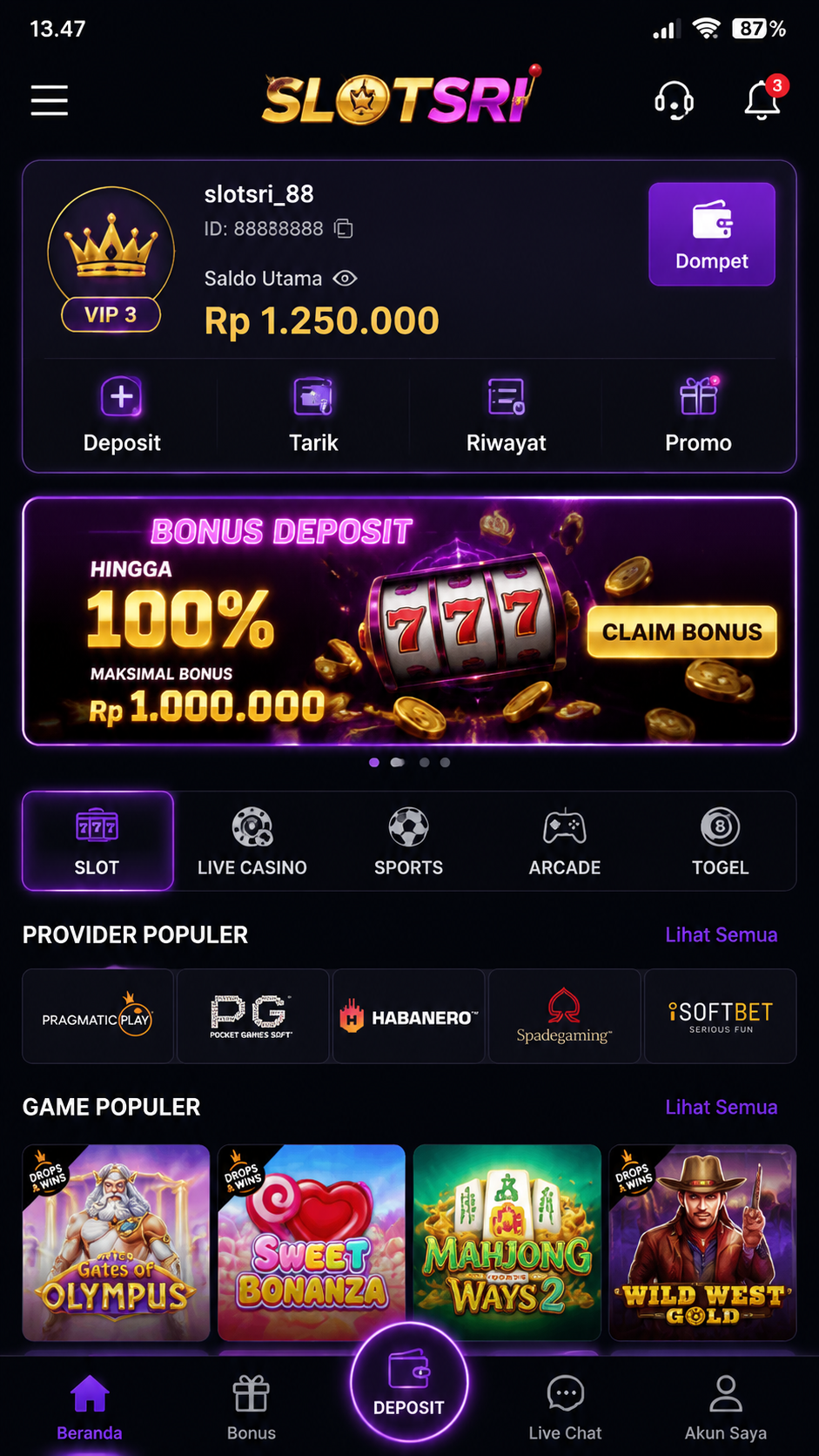 Screenshot 3 slotsri